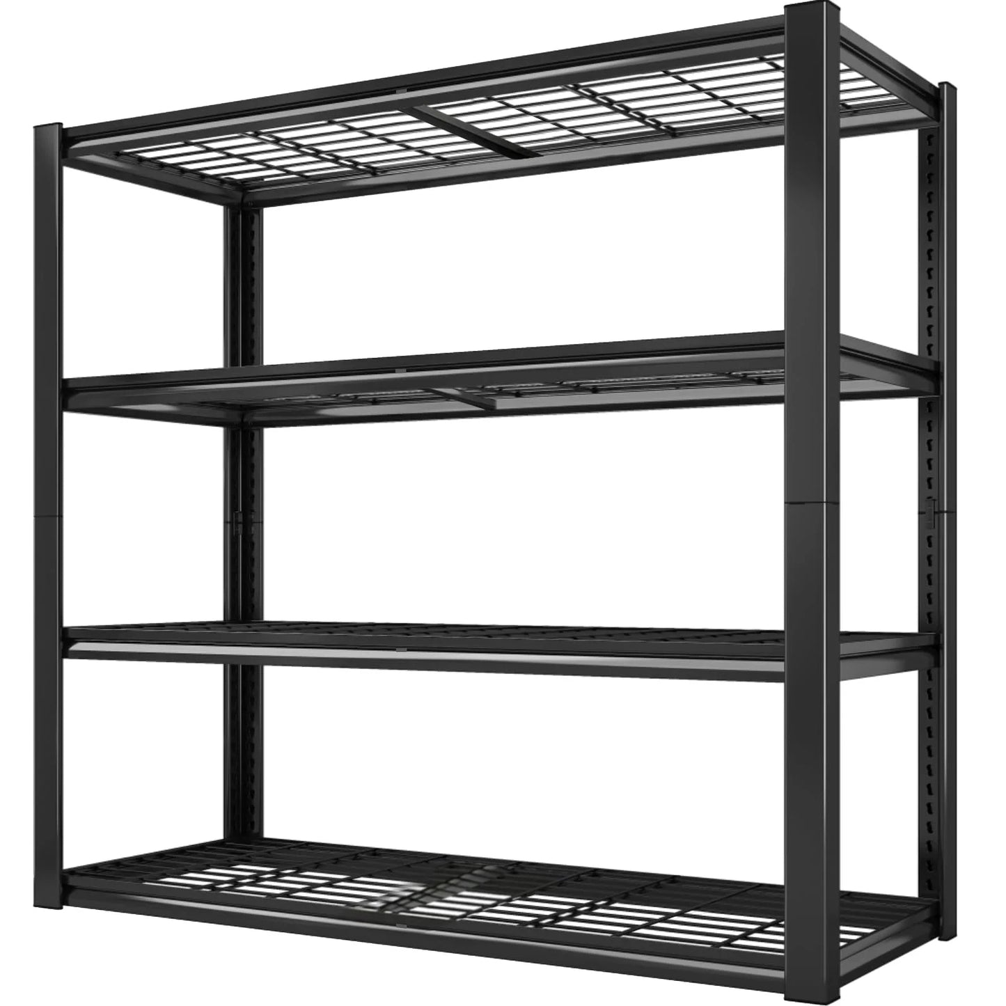 Sturdy Four-Shelf Iron Garage Storage Unit for Heavy Duty Use by superior interior and more