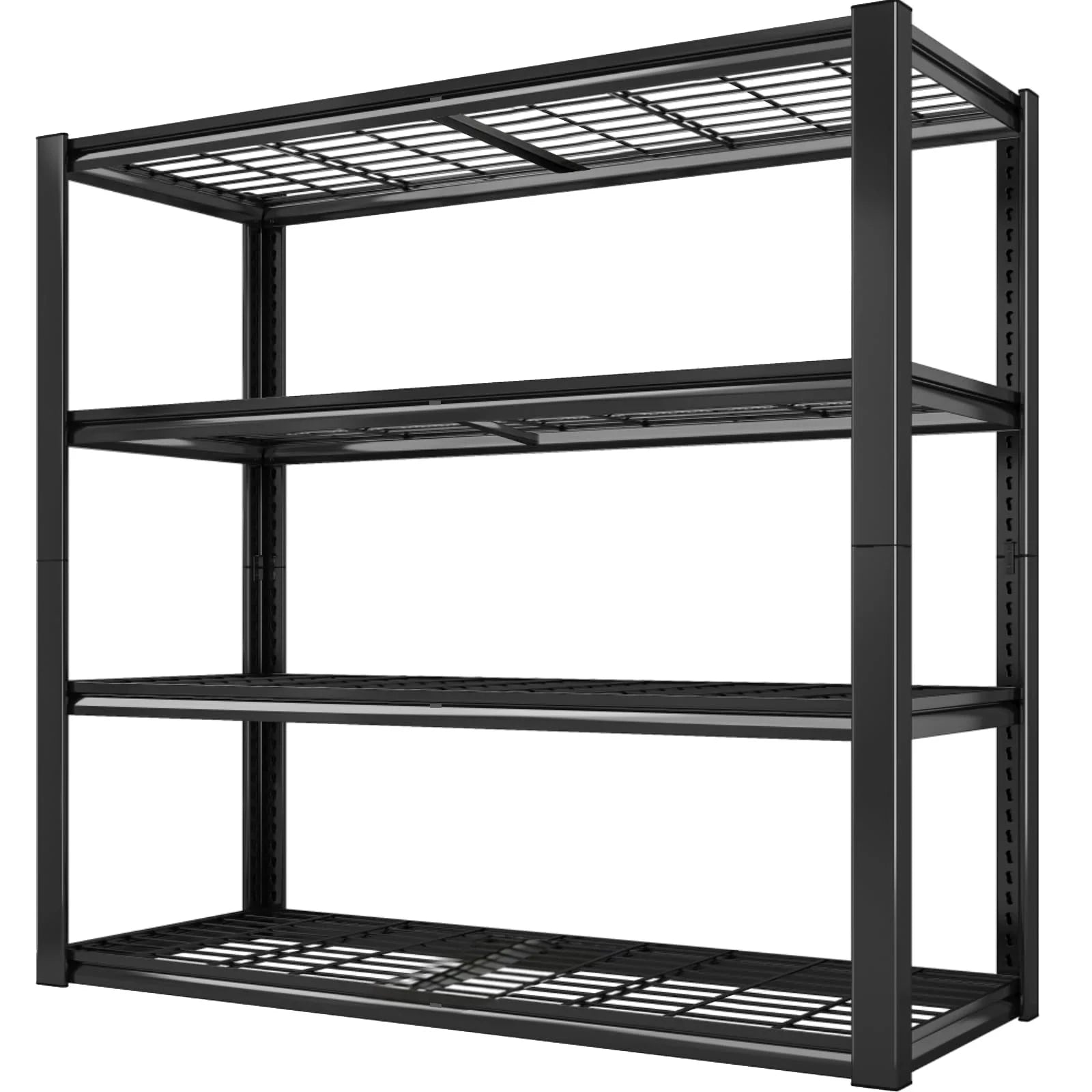 Sturdy Four-Shelf Iron Garage Storage Unit for Heavy Duty Use by superior interior and more