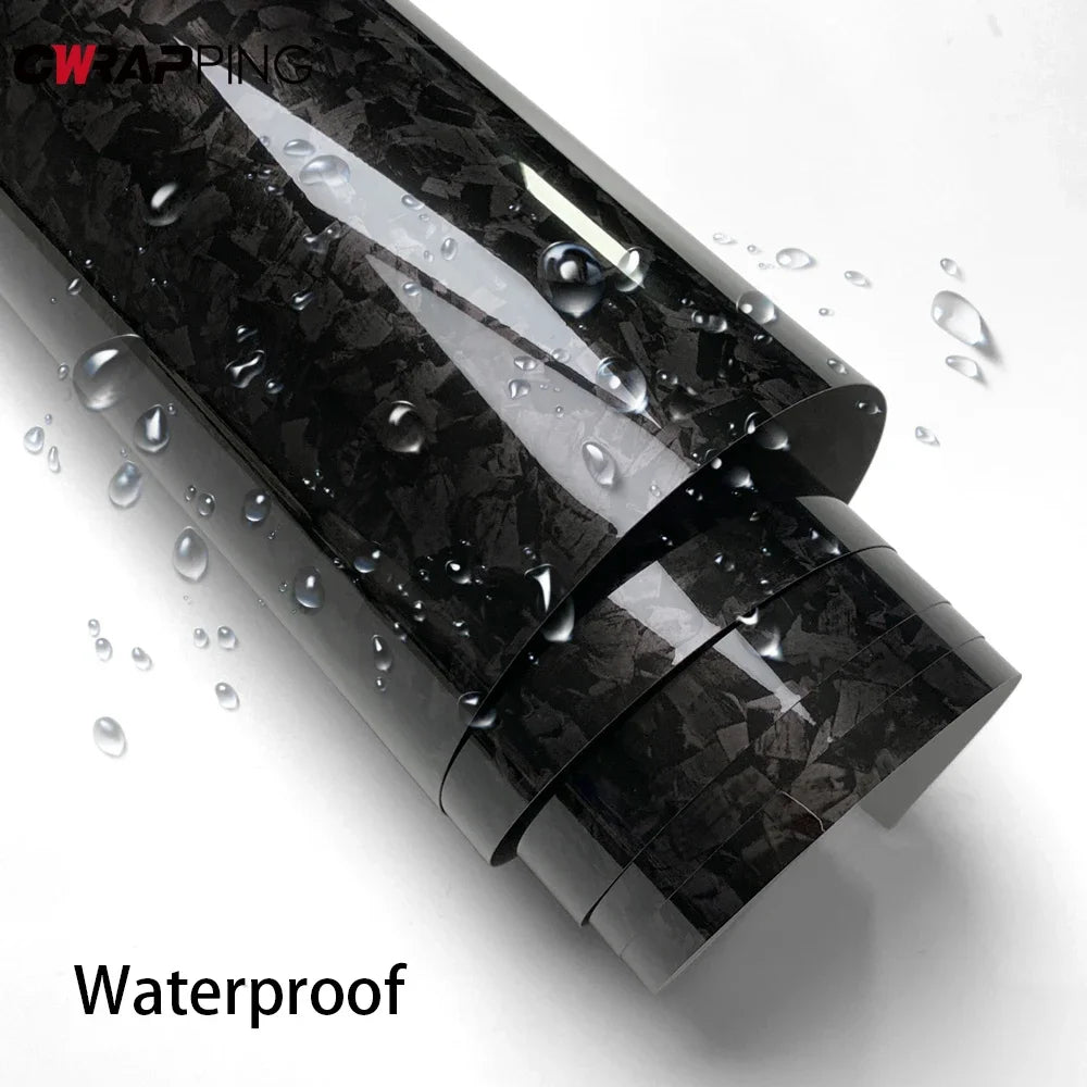 Carbon Fiber Vinyl Wrap Film For Cars Self Adhesive Sticker