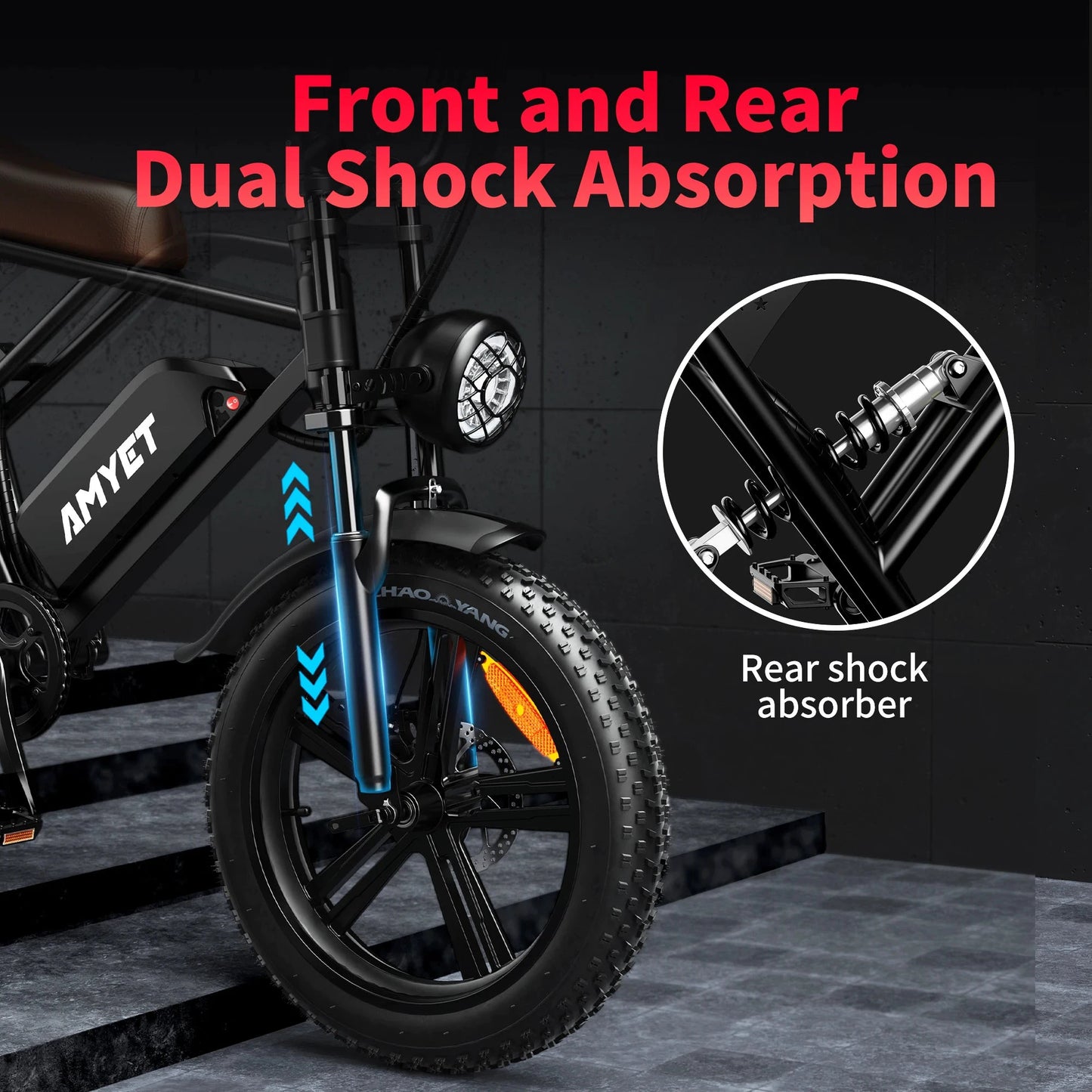 AMYET G60 1000W Electric Mountain Bike 48V 20Ah Ebike by superior interior and more