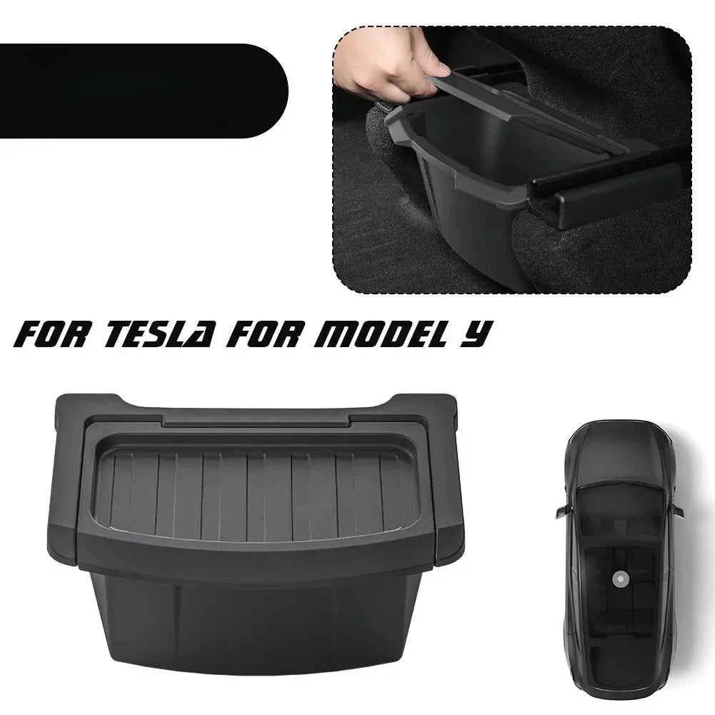 TPE Rear Seat Storage Box for Tesla MODEL Y Juniper Launch 2025-UP Organizer Center 2026 Bins Backseat Garbage Accessories