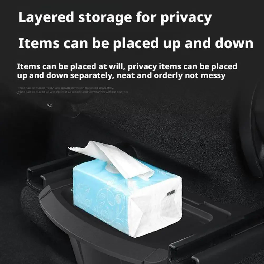 TPE Rear Seat Storage Box for Tesla MODEL Y Juniper Launch 2025-UP Organizer Center 2026 Bins Backseat Garbage Accessories