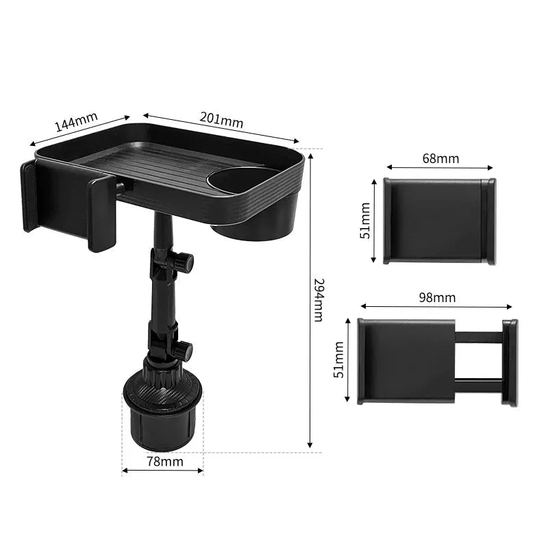 Car Cup Holder Tray 360 Degree Rotatable Table For Snacks by superior interior and more
