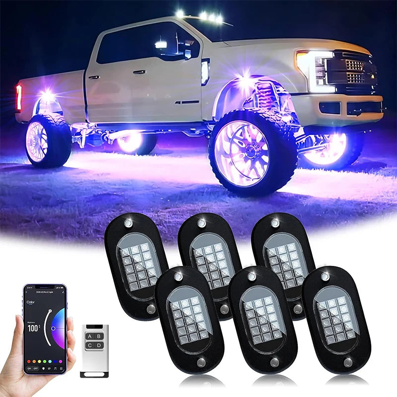 Yilaie Rock Lights 12V RGB LED Underbody Lamp For SUV