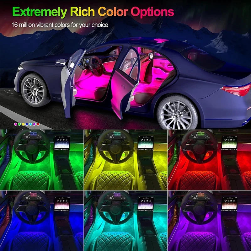 Yilaie Car Interior Ambient Neon LED Foot Well Light by superior interior and more