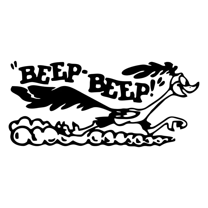Road Runner Car Sticker Decal For Laptop And Vehicle Interior