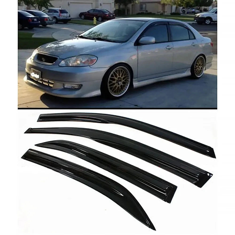 Window Visor Replacement Set For Toyota Corolla Acrylic Four Piece by superior interior and more
