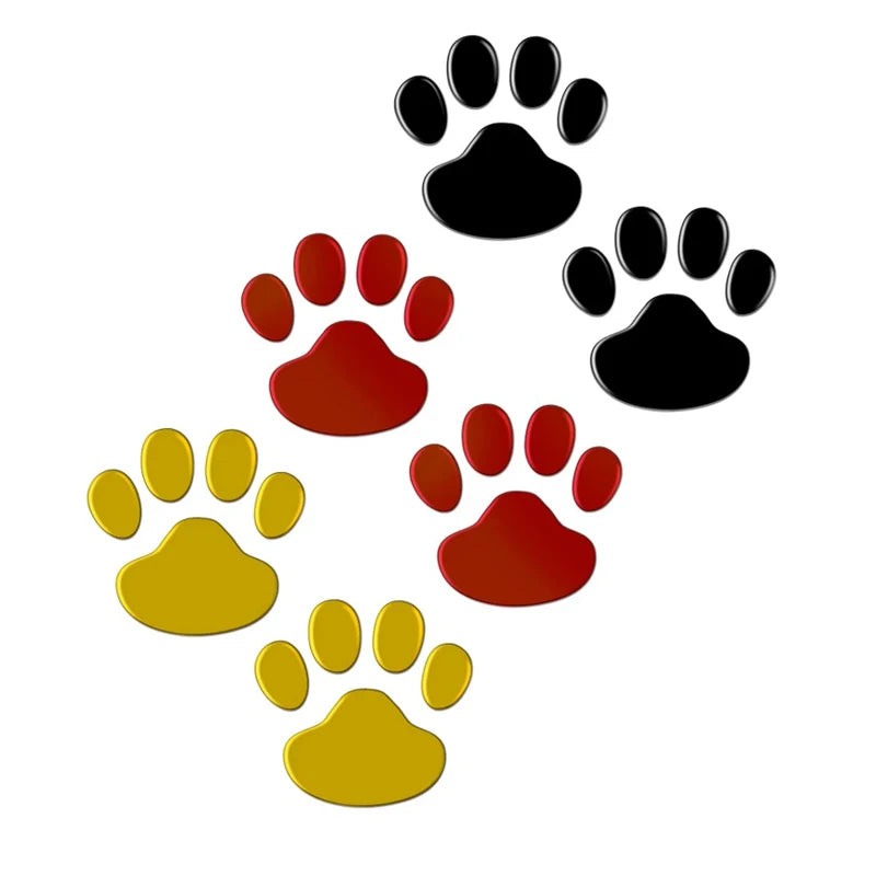 High-concerned Paw Prints 3D Car Decals For Cars And Motorcycles