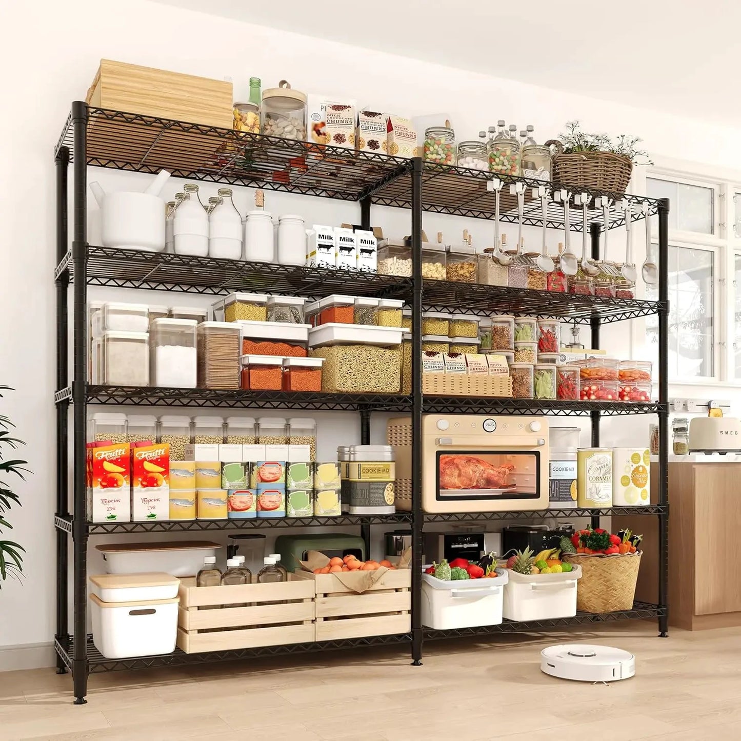 TWISTER.CK Heavy Duty 5-Tier Metal Storage Shelves For Kitchen Garage by superior interior and more