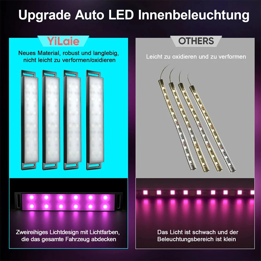 Yilaie Car Interior Ambient Neon LED Foot Well Light by superior interior and more