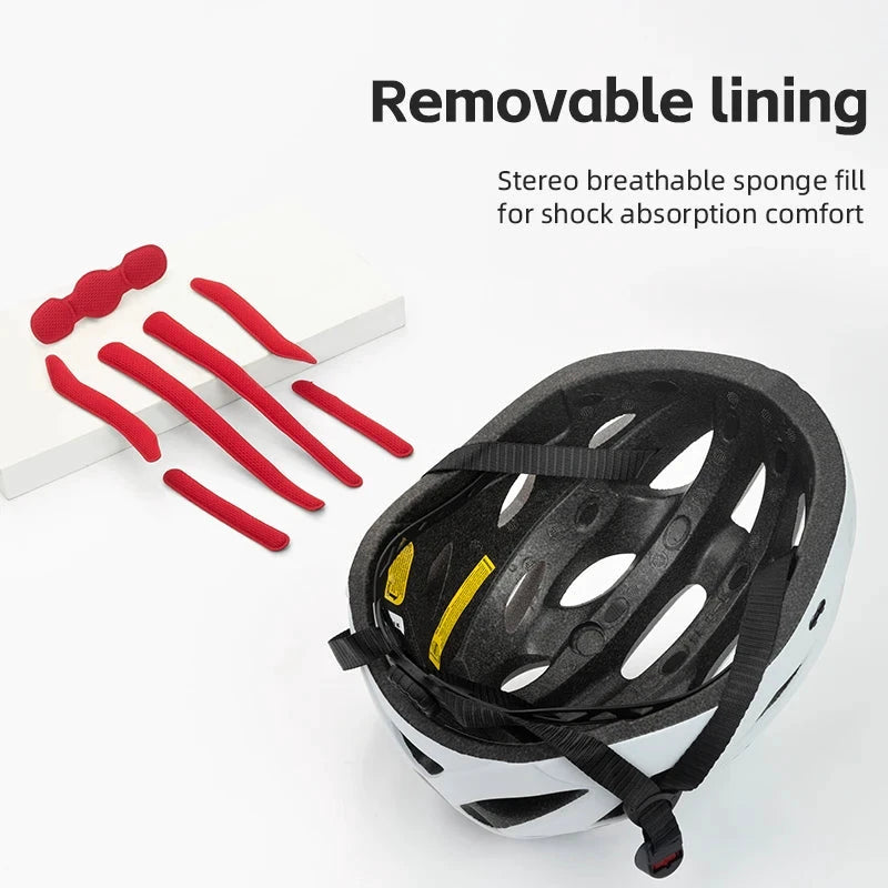 ROCKBROS Cycling Helmet With Integrated Goggles Lightweight Head Protection by superior interior and more