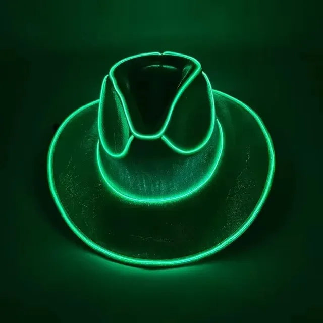 LED Light Up Cowboy Cowgirl Hat For Party Dancing Fun