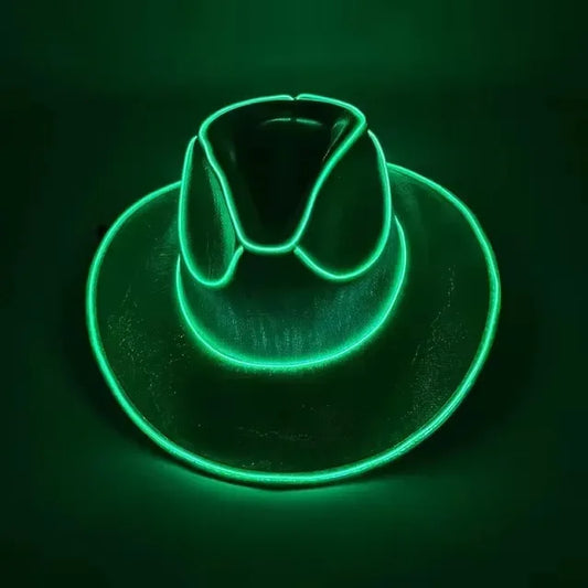 LED Light Up Cowboy Cowgirl Hat For Party Dancing Fun