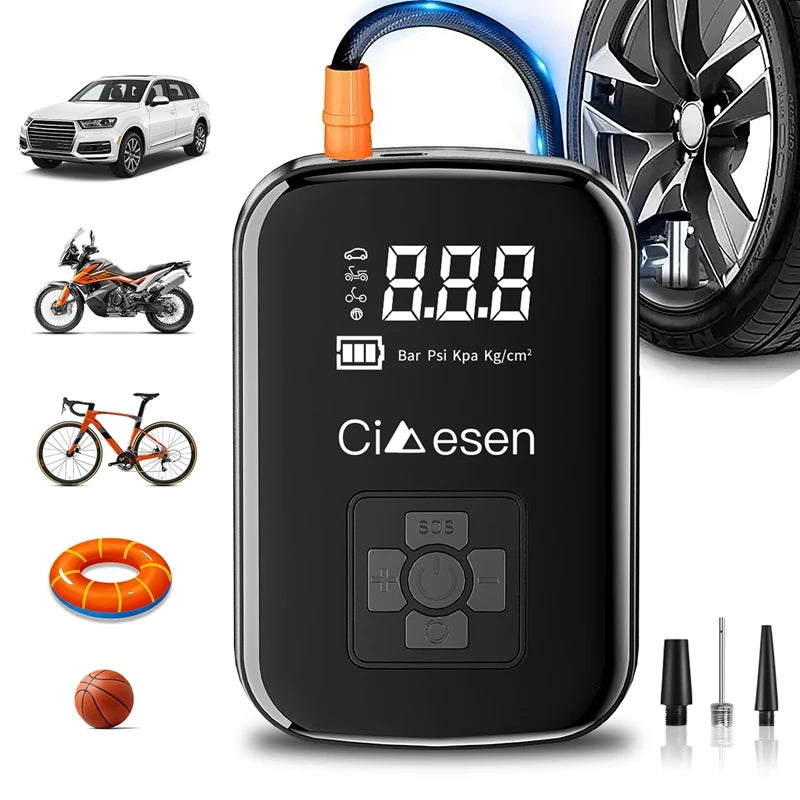 HELLOLEIBOOH Wireless Car Air Pump 150 PSI Portable Tire Inflator