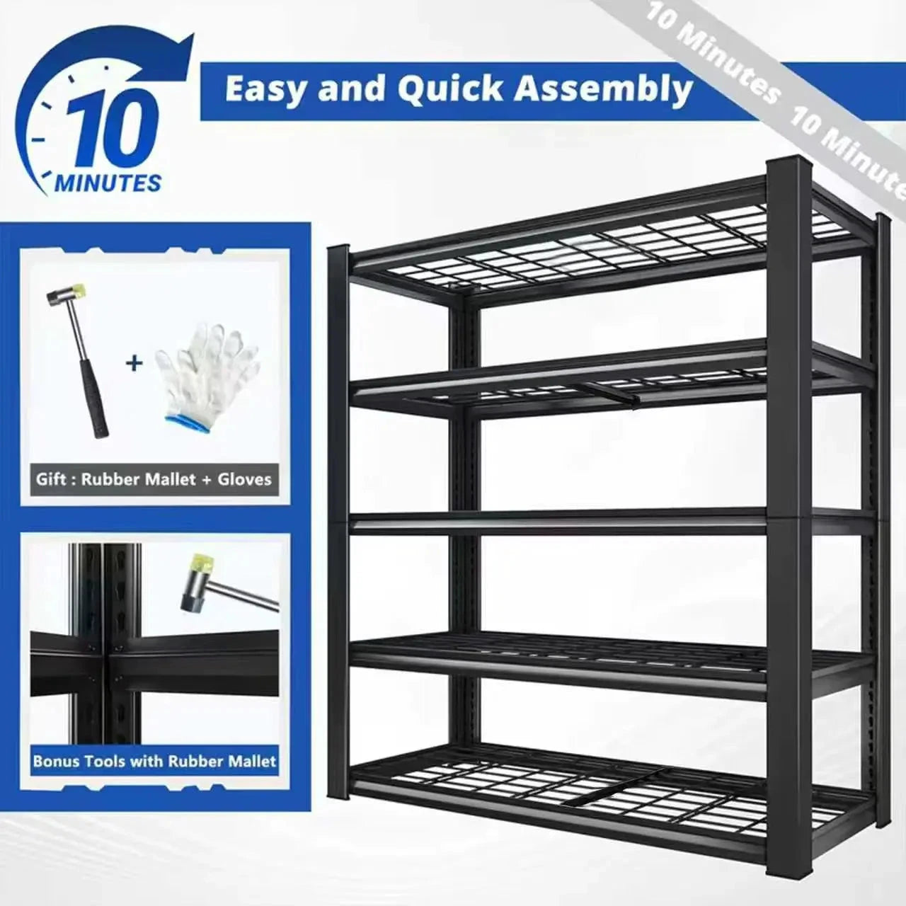 Nnovaro Adjustable Metal Double Layer Shelving Rack by superior interior and more