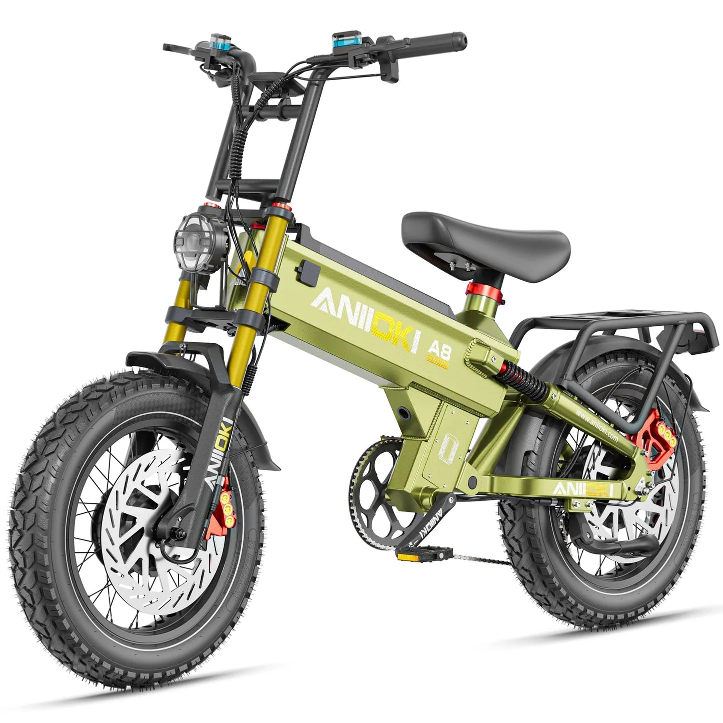 A8 Pro Max AWD Electric Fat Tire Bike 52V70Ah Battery by superior interior and more