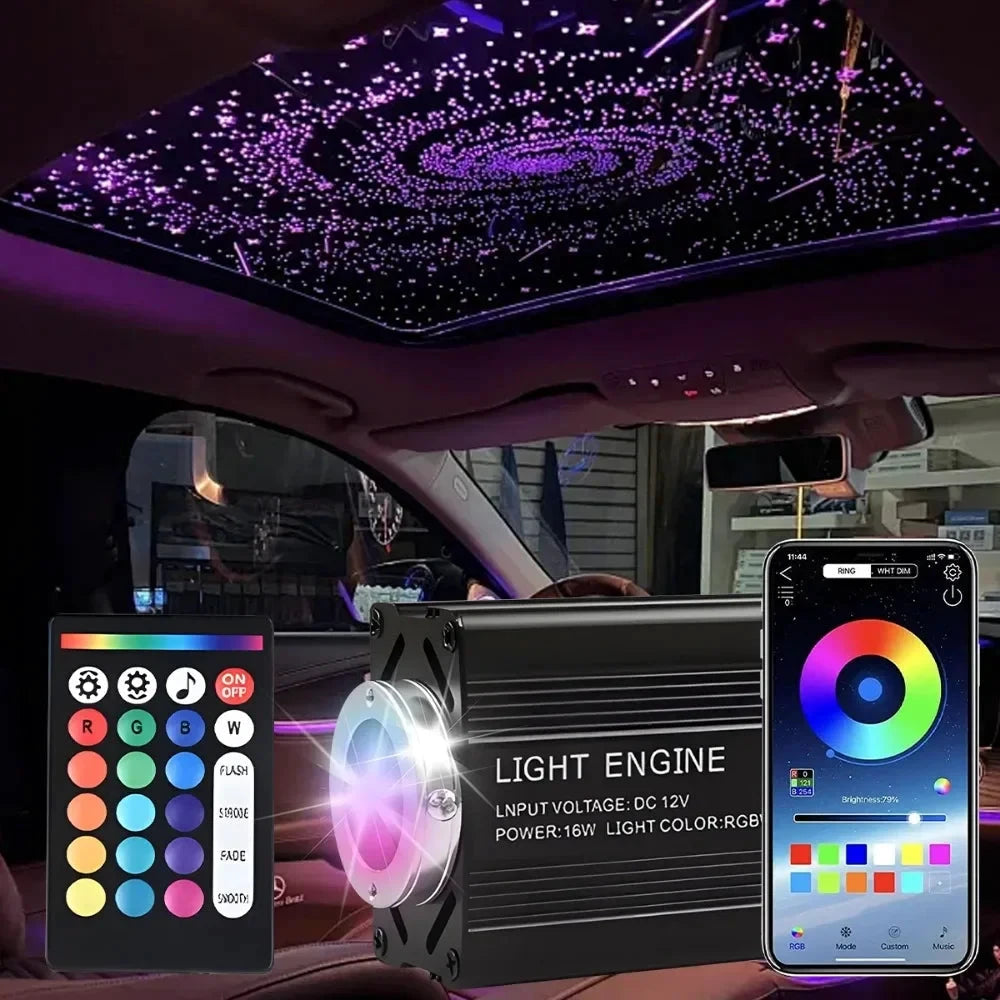 12W Car Roof Star Light Fiber Optic Headliner Kit RGB by superior interior and more