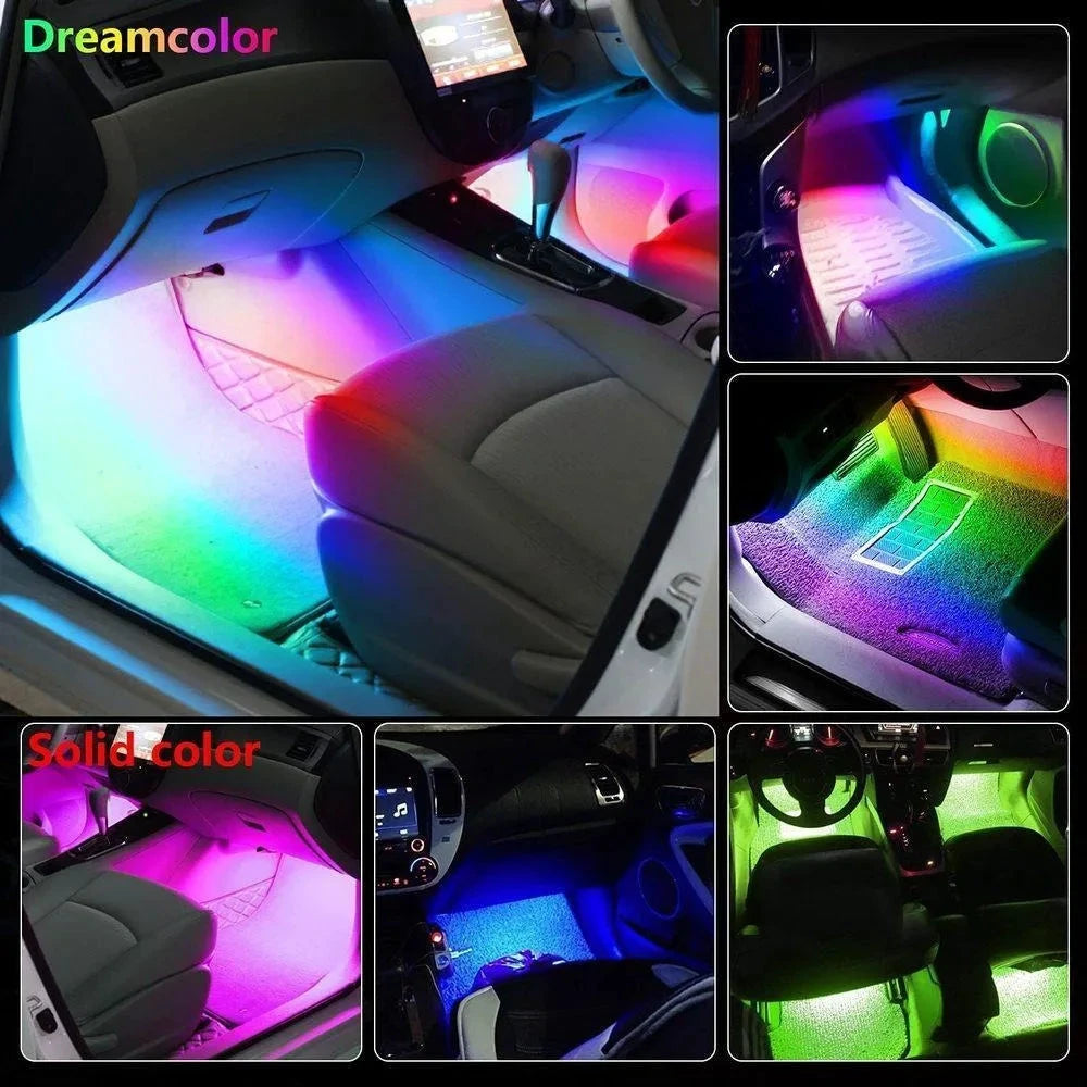 RGB Car Interior Atmosphere Lamp With Remote Voice USB by superior interior and more