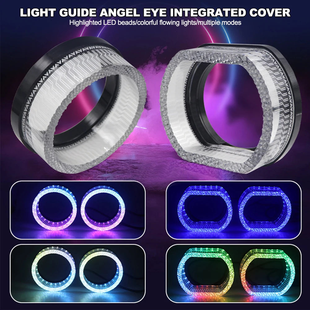 5D Crystal Angel Eyes LED Halo Rings for Headlights