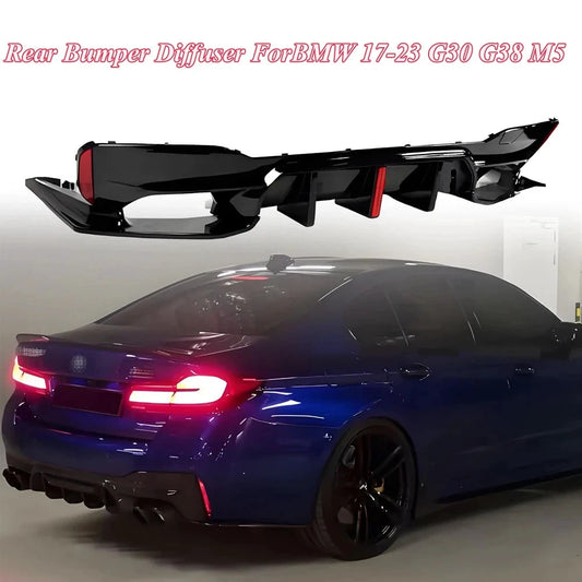 G30 G38 LED Rear Bumper Diffuser Lip Spoiler Kit M5 by superior interior and more
