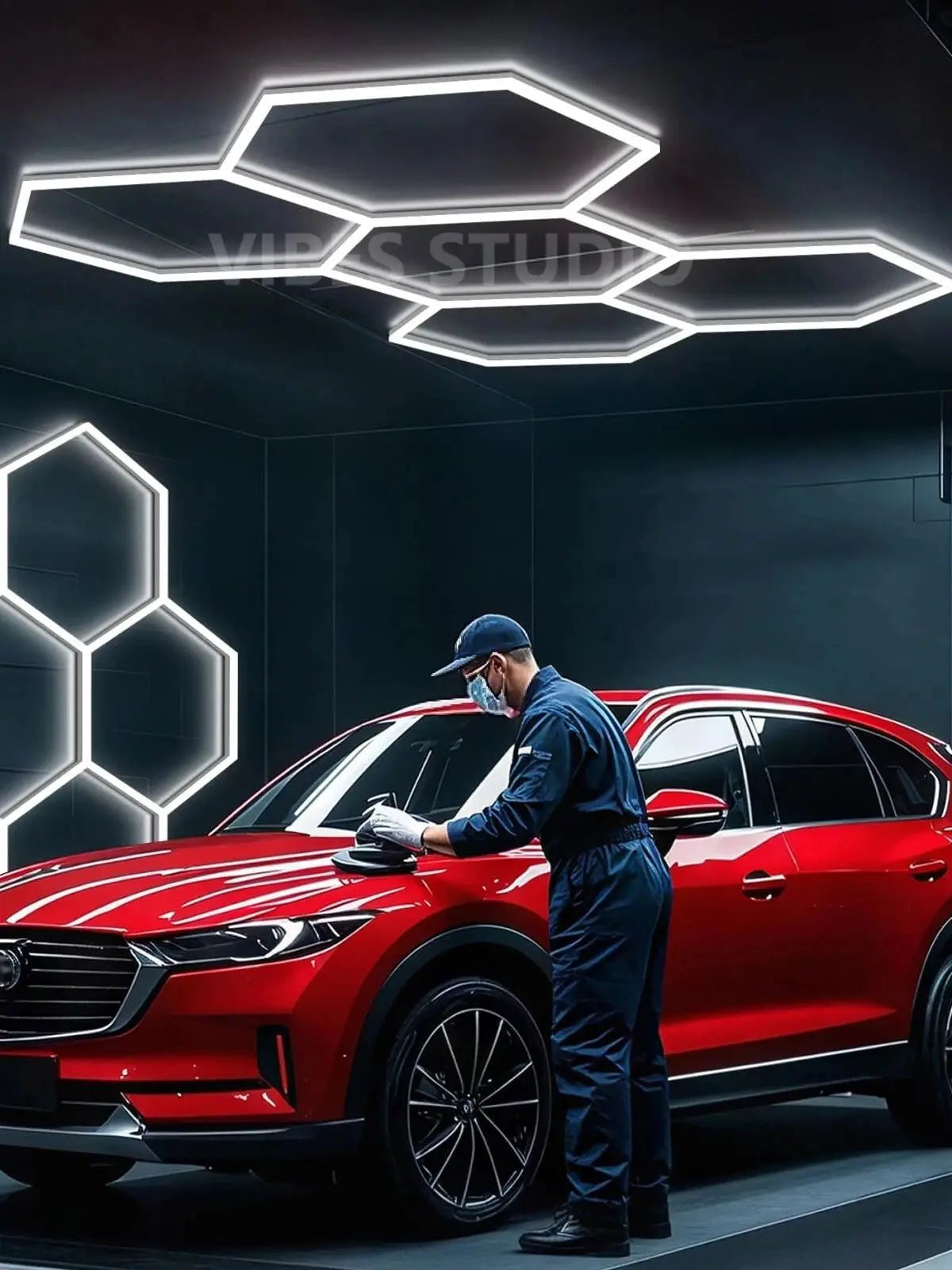 Hexagon LED Ceiling Light Tube for Garage and Workshop