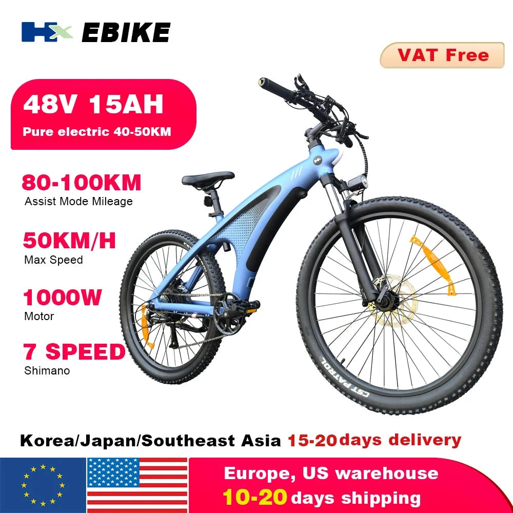 HX Q5 Electric Bike Adult Mountain City Off-Road E-Bike by superior interior and more