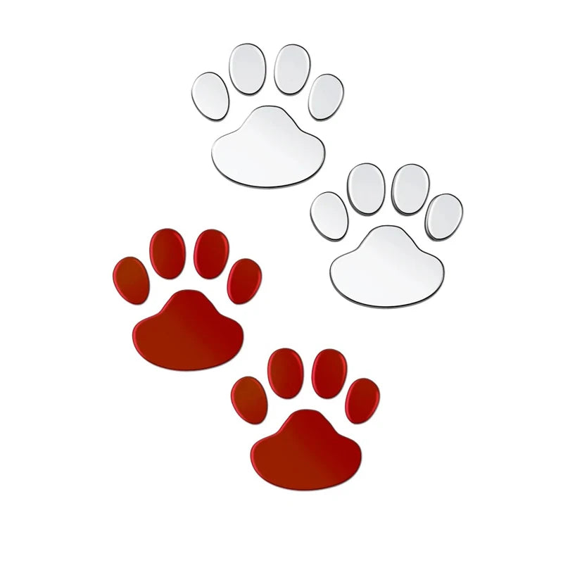 High-concerned Paw Prints 3D Car Decals For Cars And Motorcycles