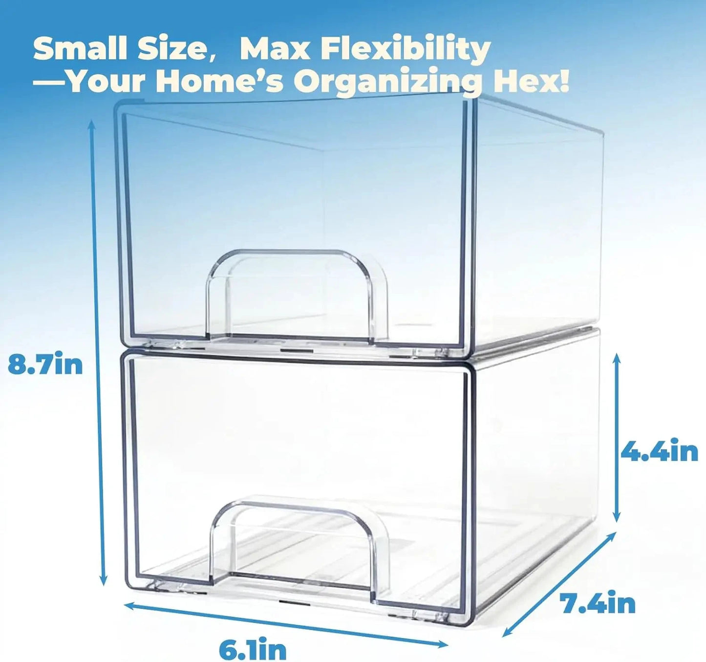 XMSJ 4 Pack Clear Acrylic Stackable Storage Drawers For Vanity by superior interior and more