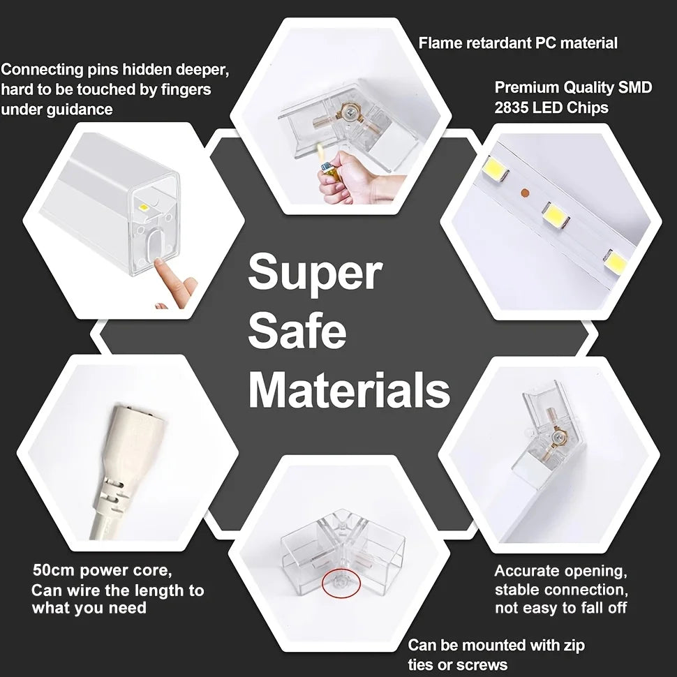 Hexagon LED Ceiling Light Tube for Garage and Workshop
