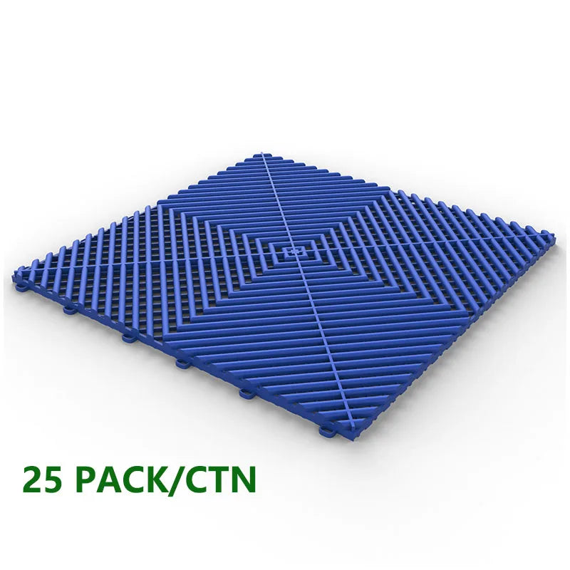 Hign-Concerned 25-Piece Garage Floor Mats Car Wash Room Tiles