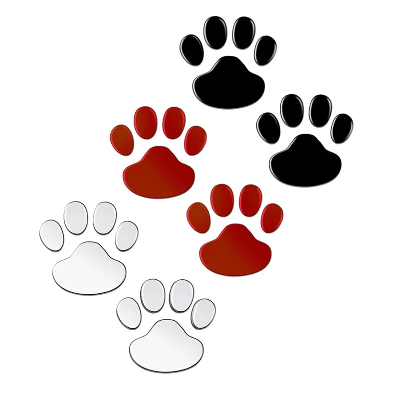 High-concerned Paw Prints 3D Car Decals For Cars And Motorcycles