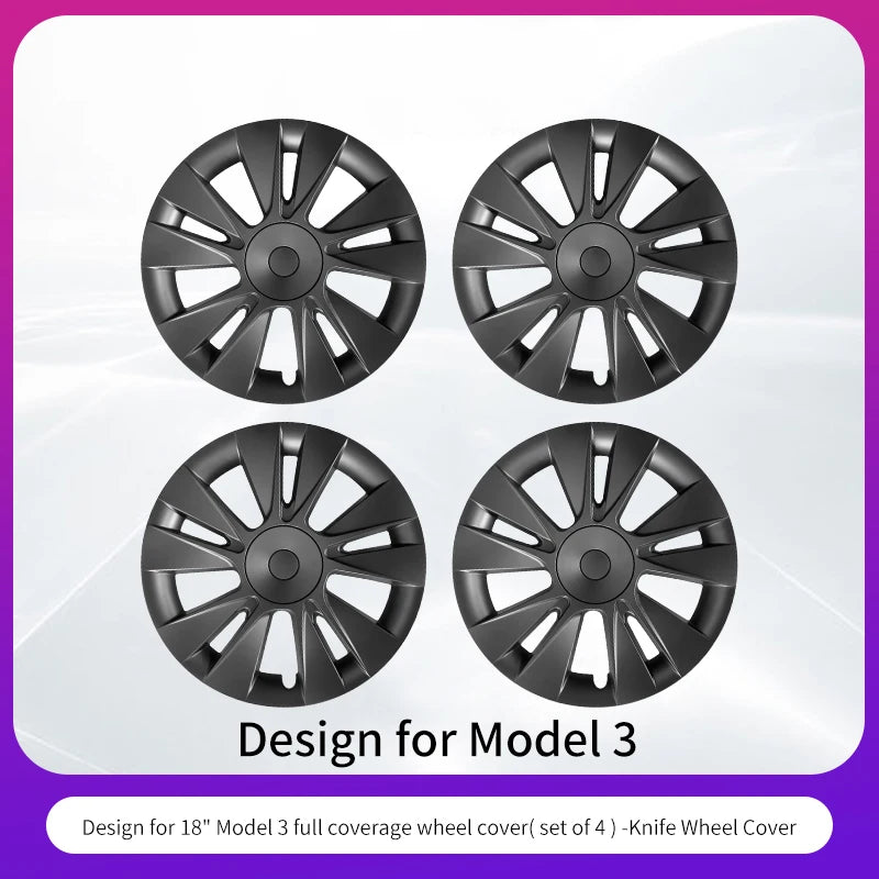 MOTENIO Arachnid Style Wheel Covers for Tesla Model 3 Hubcaps