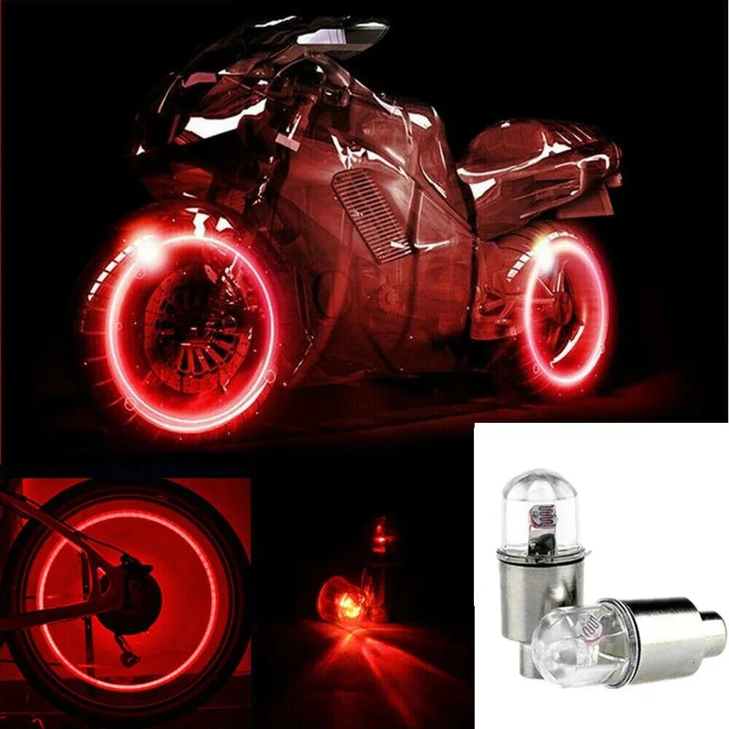 High-concerned LED Tire Valve Cap Lights For Cars Motorcycles Bicycles