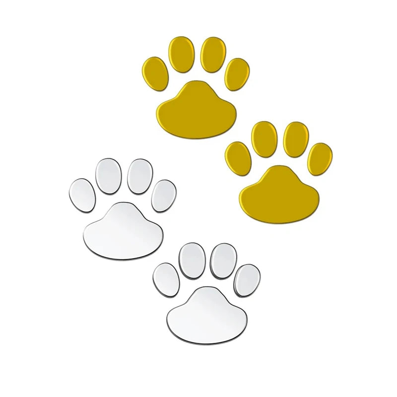 High-concerned Paw Prints 3D Car Decals For Cars And Motorcycles