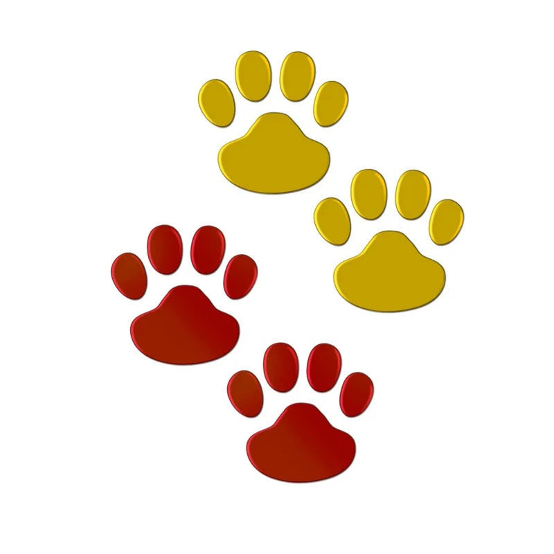 High-concerned Paw Prints 3D Car Decals For Cars And Motorcycles