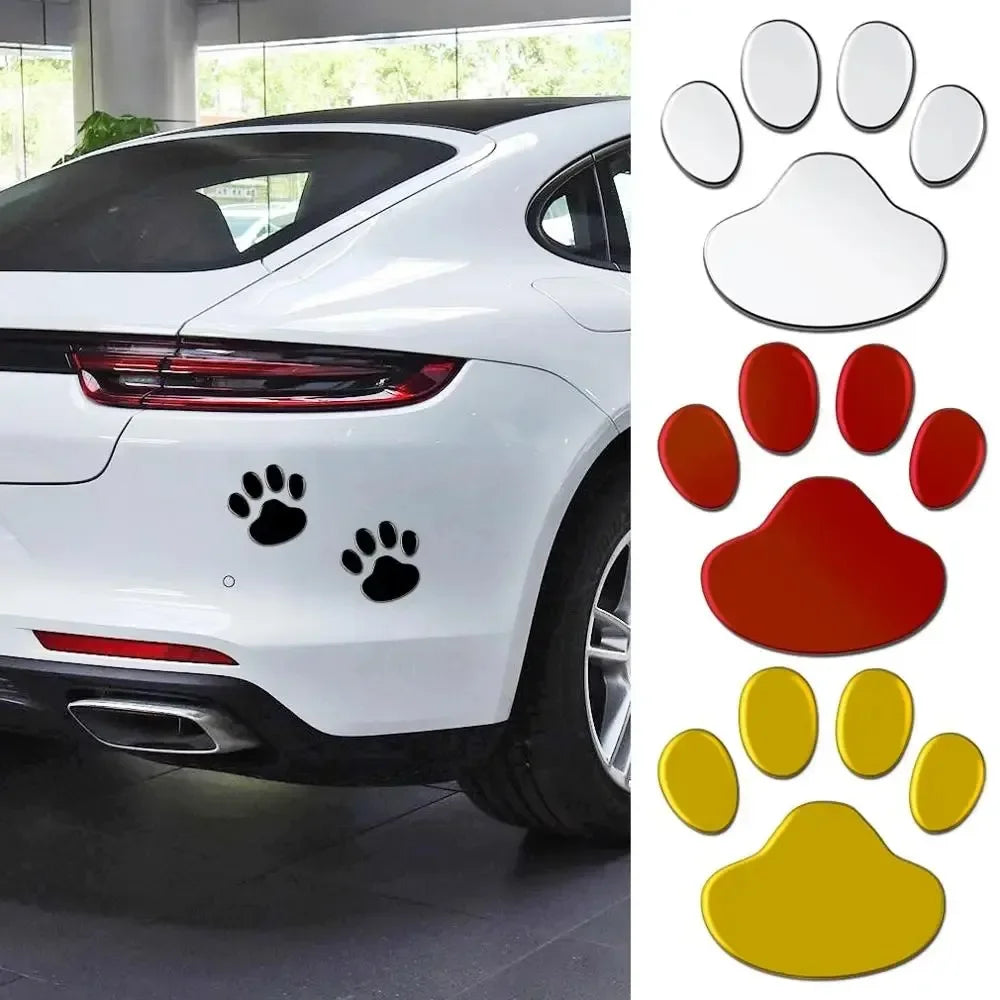 High-concerned Paw Prints 3D Car Decals For Cars And Motorcycles
