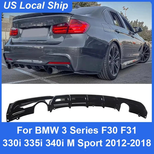 Premium Rear Diffuser For BMW 3 Series F30 M Sport by superior interior and more