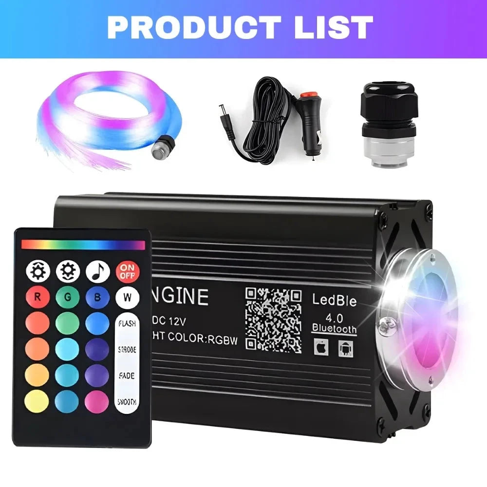 12W Car Roof Star Light Fiber Optic Headliner Kit RGB by superior interior and more
