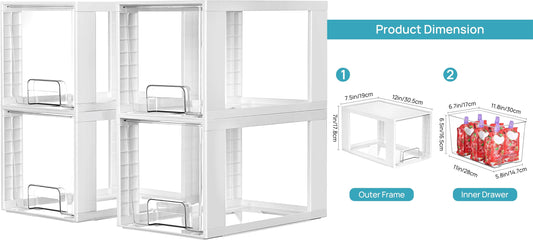 Sichuan Stackable Storage Drawers for Kitchen Cabinets and Pantry