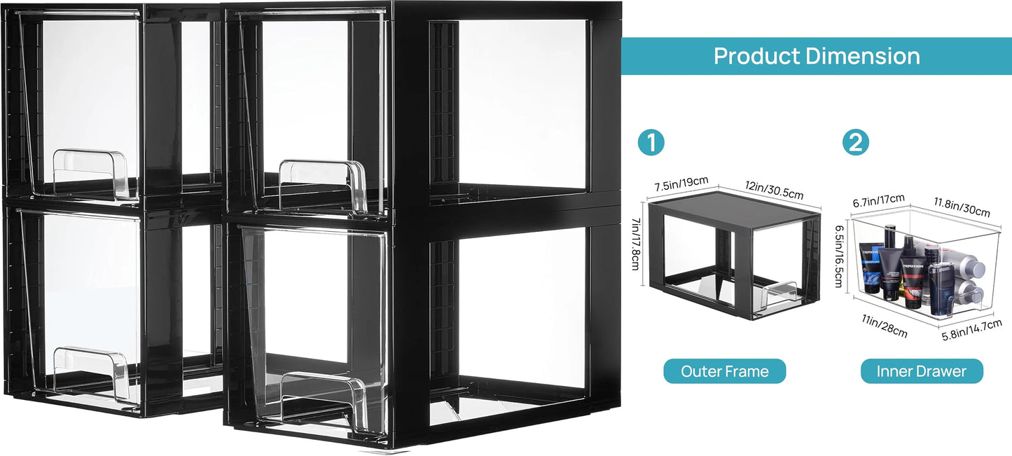 Sichuan Stackable Storage Drawers for Kitchen Cabinets and Pantry