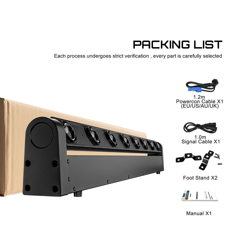 SHEHDS Moving Head RGBW 4in1 Stage Light With DMX 512