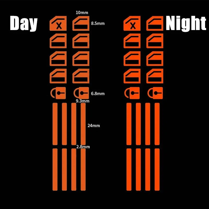 Hign-Concerned 18Pcs Luminous Car Window Lift Button Stickers Interior Decals