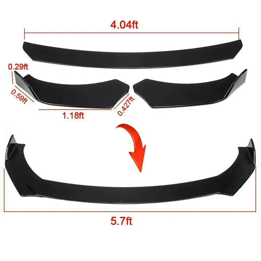 Universal Front Bumper Splitter Lip Spoiler Diffuser Kit by superior interior and more
