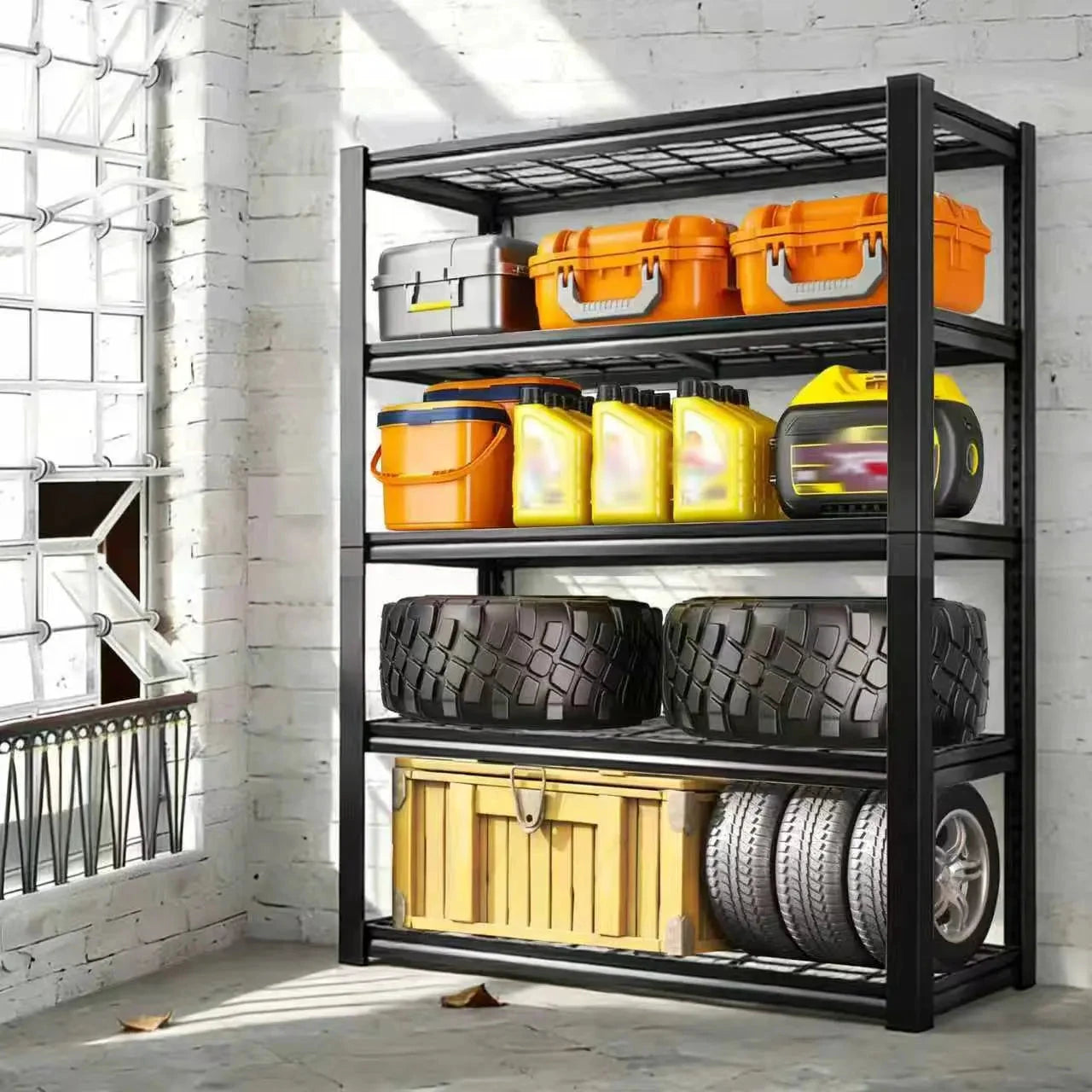 Nnovaro Adjustable Metal Double Layer Shelving Rack by superior interior and more