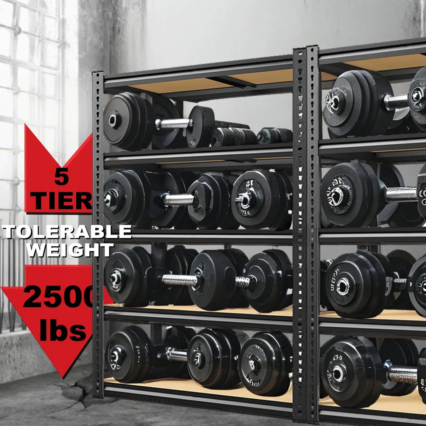 Heavy Duty Garage Shelving Unit 2000 Lb Capacity Adjustable Rack by superior interior and more