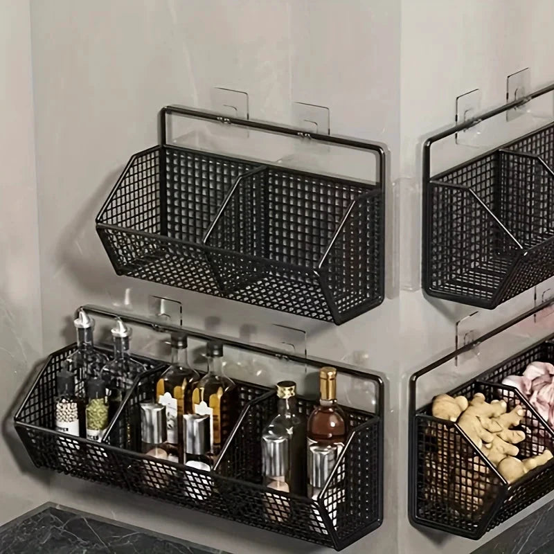 NONECN Wall Mounted Kitchen Storage Basket For Spices And Vegetables by superior interior and more