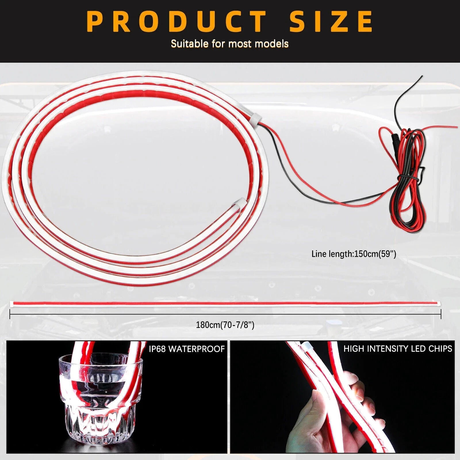 LED Car Hood Light Strip DRL Daytime Running Light by superior interior and more