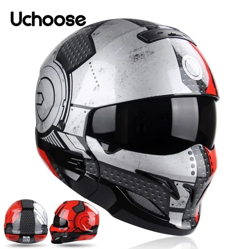 UCHOOSE Detachable Multi Purpose Full Face Helmet For Unisex
