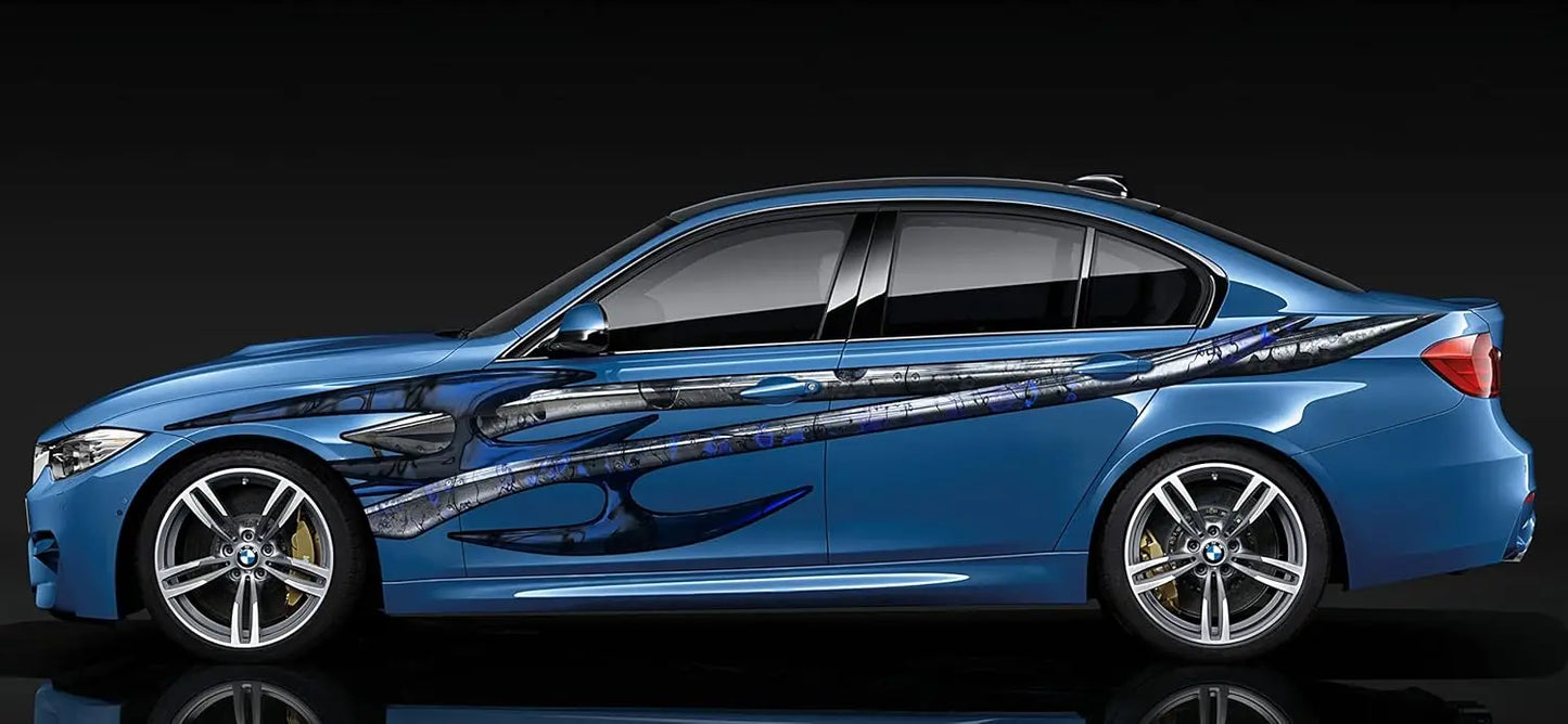 High-Con Concerned Chemical Tribal Car Side Wrap Vinyl Sticker