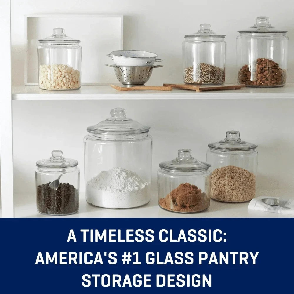 Heritage Hill Glass Storage Jar With Wide Mouth Lid by superior interior and more